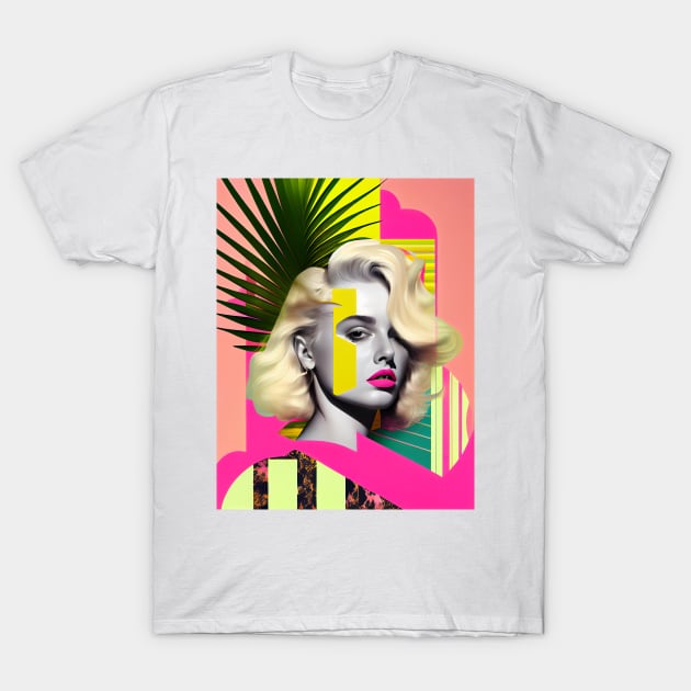 Modern pop art style woman portrait T-Shirt by loucaski